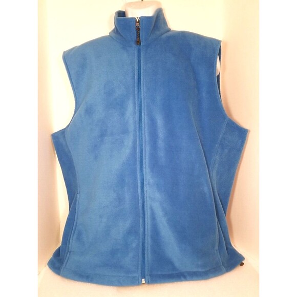 Woolrich Men's Sleeveless Blue Fleece Vest 2XLT - Pre-Owned Two Pockets       T8 - Picture 1 of 6